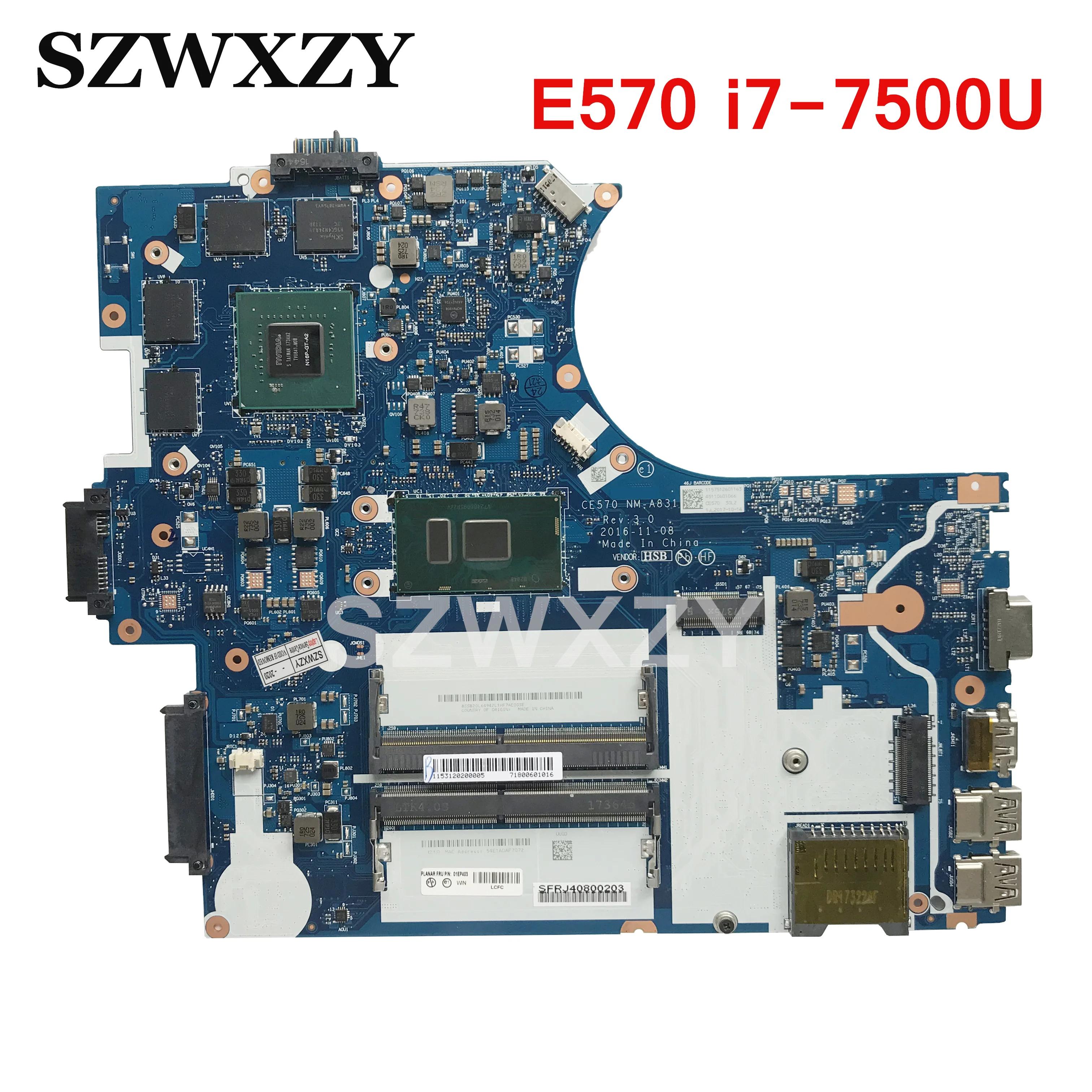   ũе E570 Ʈ  i7-7500U CPU GTX 950M 2GB GPU NM-A831 01EP403
